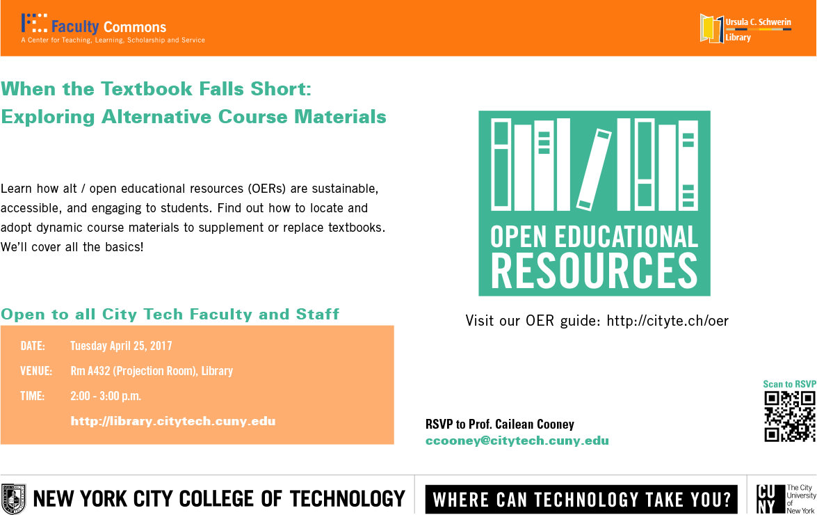 Faculty Commons New York City College Of Technology Find Out How To Locate And Adopt Dynamic Course Materials Supplement Or Replace Textbooks
