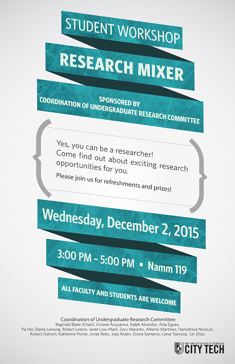 Undergraduate Research Coordination Committee presents Semi-Annual Research Mixer 1