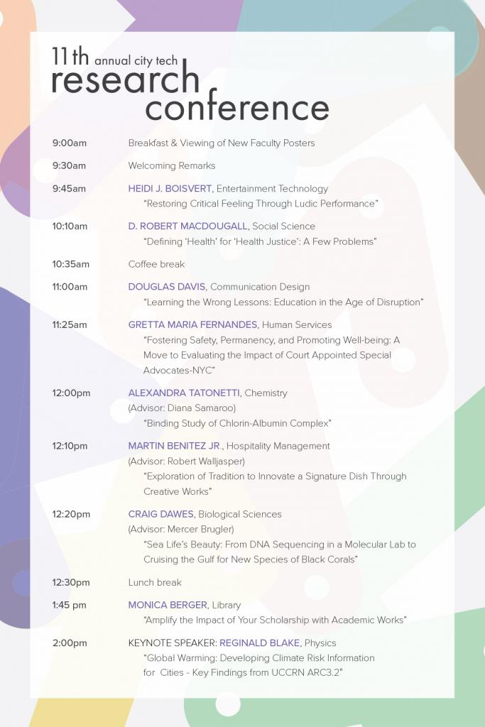 11th Annual City Tech Research Conference 6